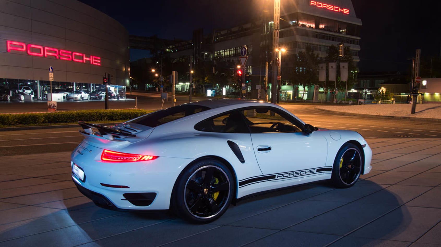 Porsche 911 991 Turbo S GB Edition in white