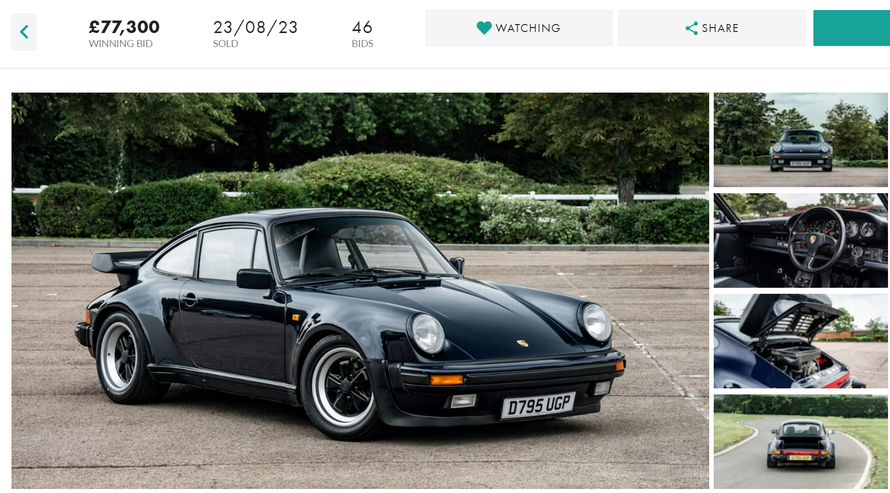 1986 PORSCHE 911 (930) TURBO 113254 miles